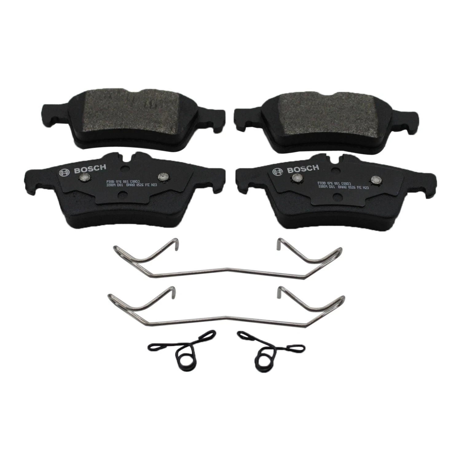 DuraGo Rear Rotors & Bosch QuietCast Brake Pads Kit for Mazda 3