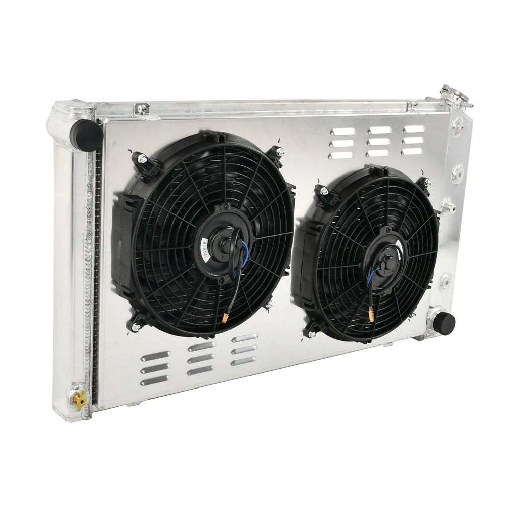 3 Row Radiator with Shroud Fan for Chevy C/K C10/20/30 K10/20 (1973–1986)