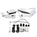 Chrome Mid Frame Air Deflector Trim Heat Shield Cover Kit for Harley Dyna (2006–2017)