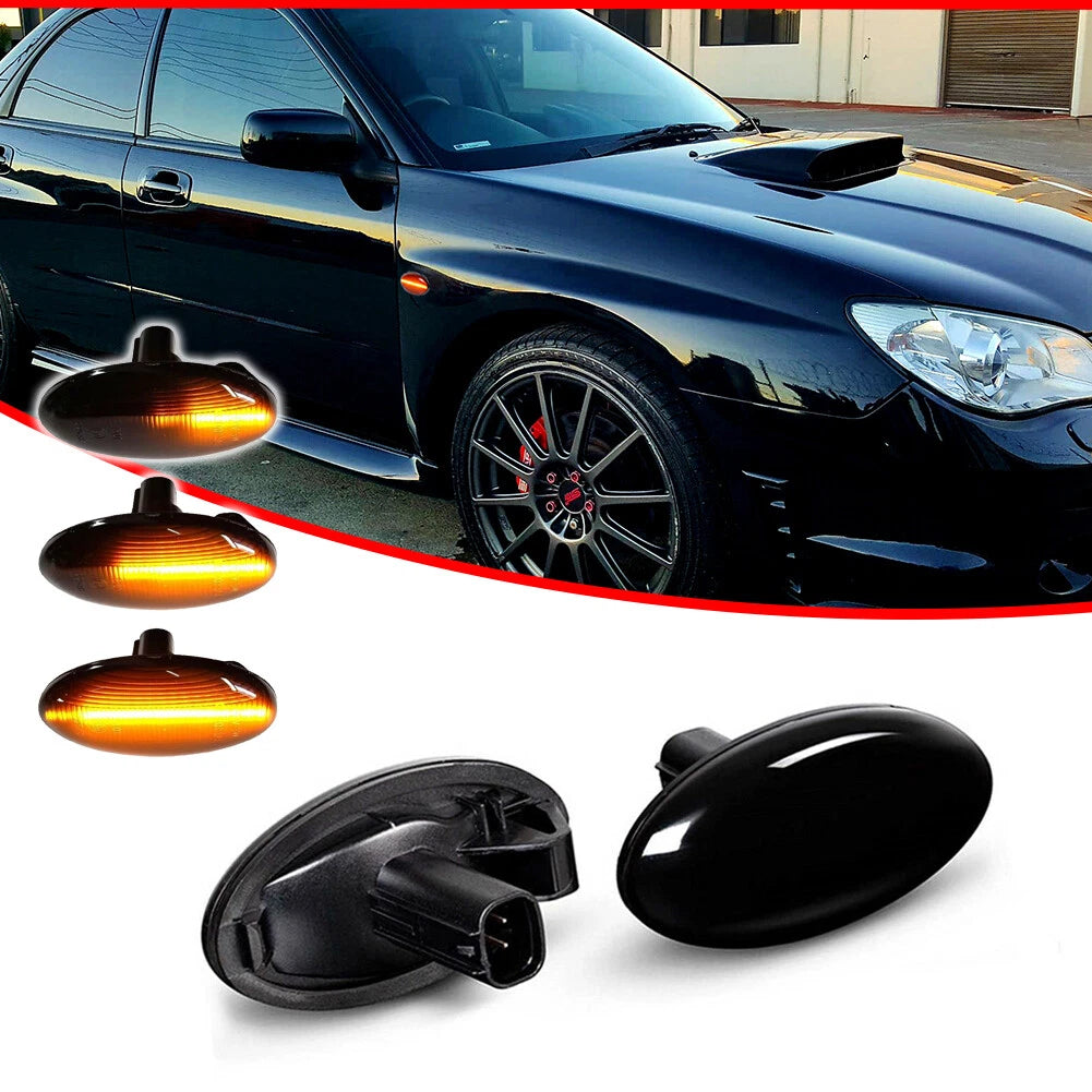 Dynamic Smoke Lens Amber LED Side Marker Light for Subaru Impreza (2002–2007)