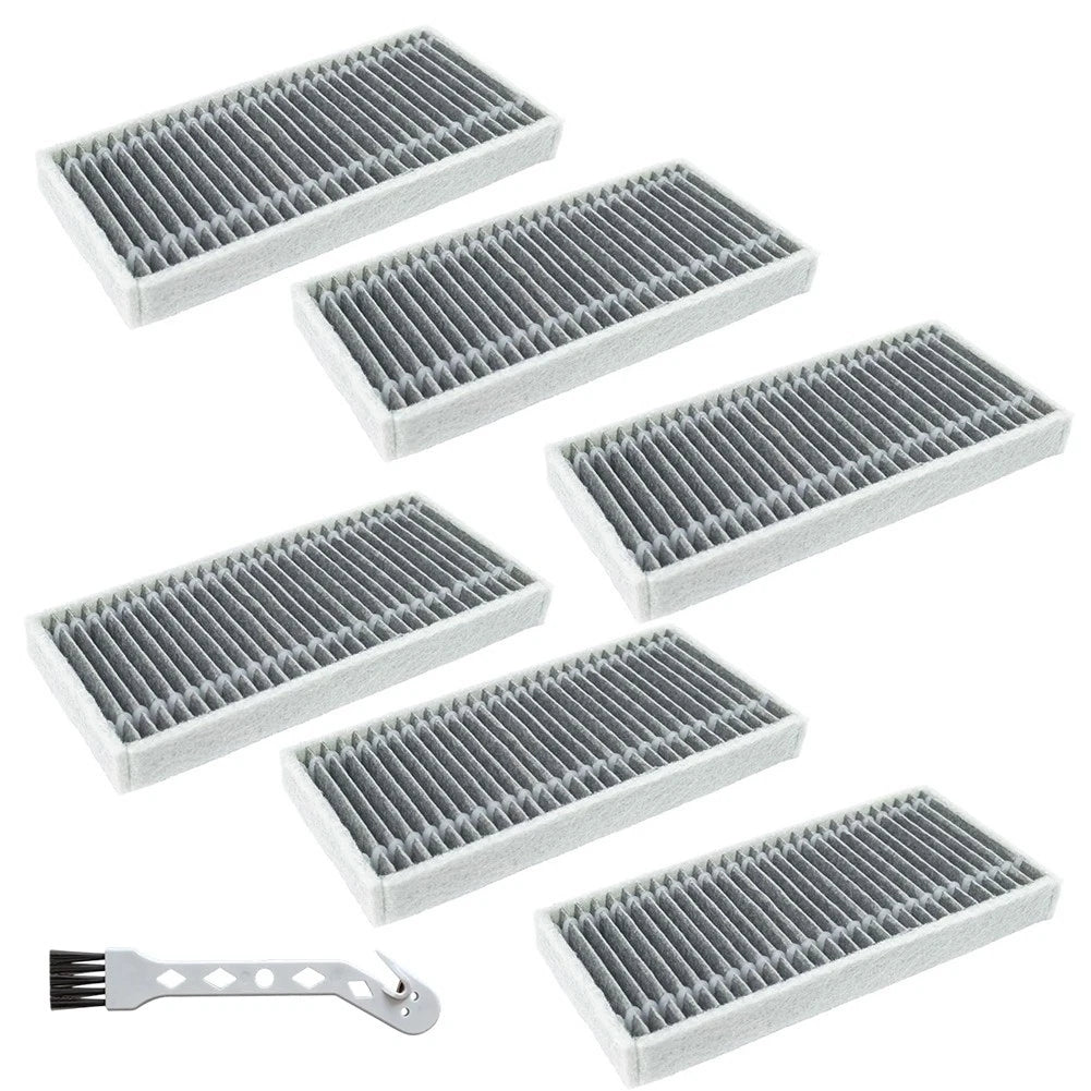 6 Pack White Filter Kit for ECOVACS Deebot X12 OmniCyclone Models