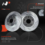 Front Drilled Brake Rotors & Ceramic Pads for Toyota RAV4 (2006–2018)