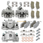 Front & Rear Brake Calipers w/Ceramic Pads for Honda Big Red MUV700 (2009–2013)