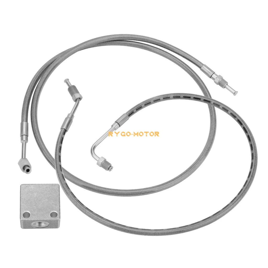Rear Brake Hose Lines & Fitting Cross for Polaris Ranger 500 4x4 6x6 (2000–2004)