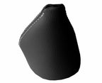 Leather Automatic Shift Boot Cover for BMW E60 (2004–2007) Black White Stitch