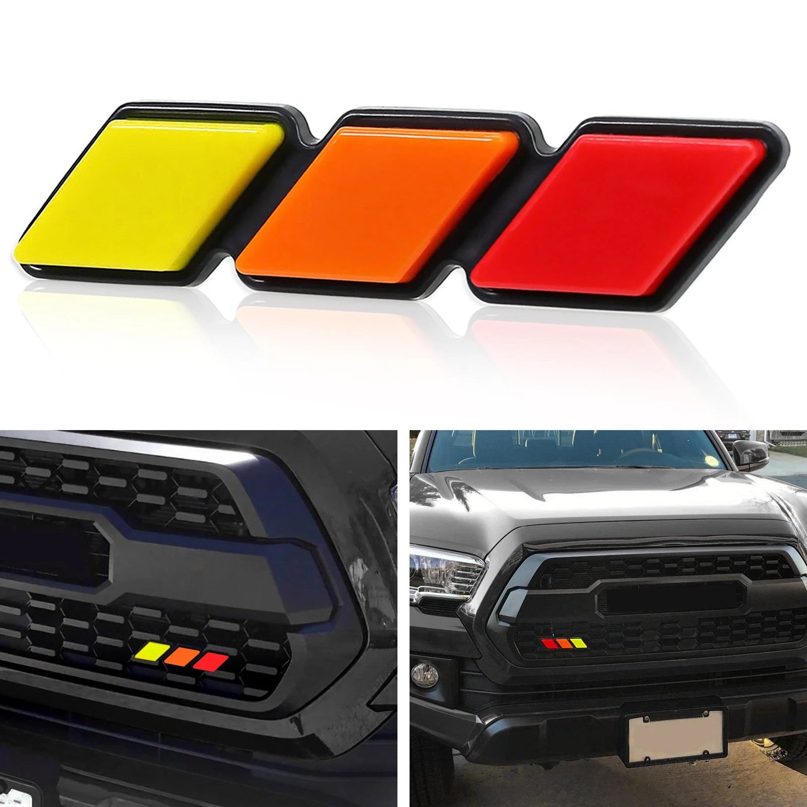 Tri-color Badge Grille for Toyota Tacoma 4Runner Tundra (2016–2023)
