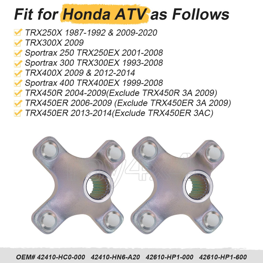 2x Rear Wheel Axle Hubs for Honda FourTrax 250 TRX250X 1987–1992