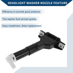 Front Driver Side Headlight Washer Nozzle for Honda Civic (2005–2011) 1pc Black