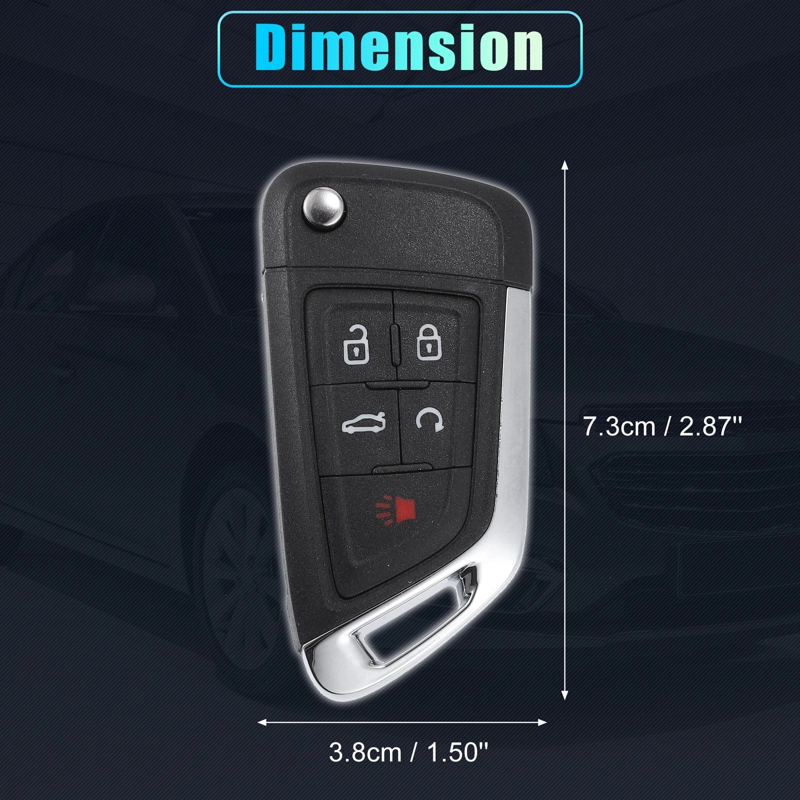 5 Button Key Fob Case for Chevrolet (OHT01060512)