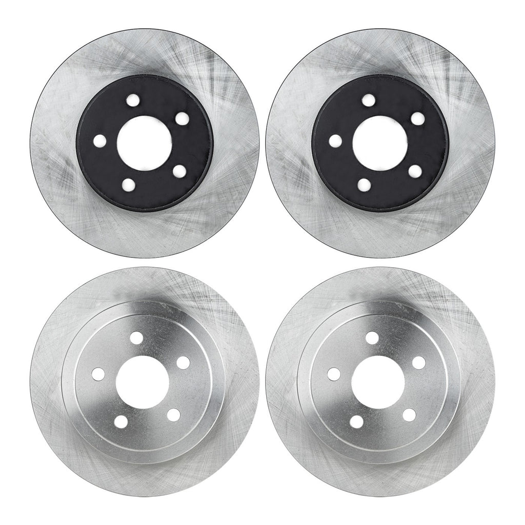 Front and Rear Disc Brake Rotors for Dodge Stratus (1995–2000) 14 In. Wheels