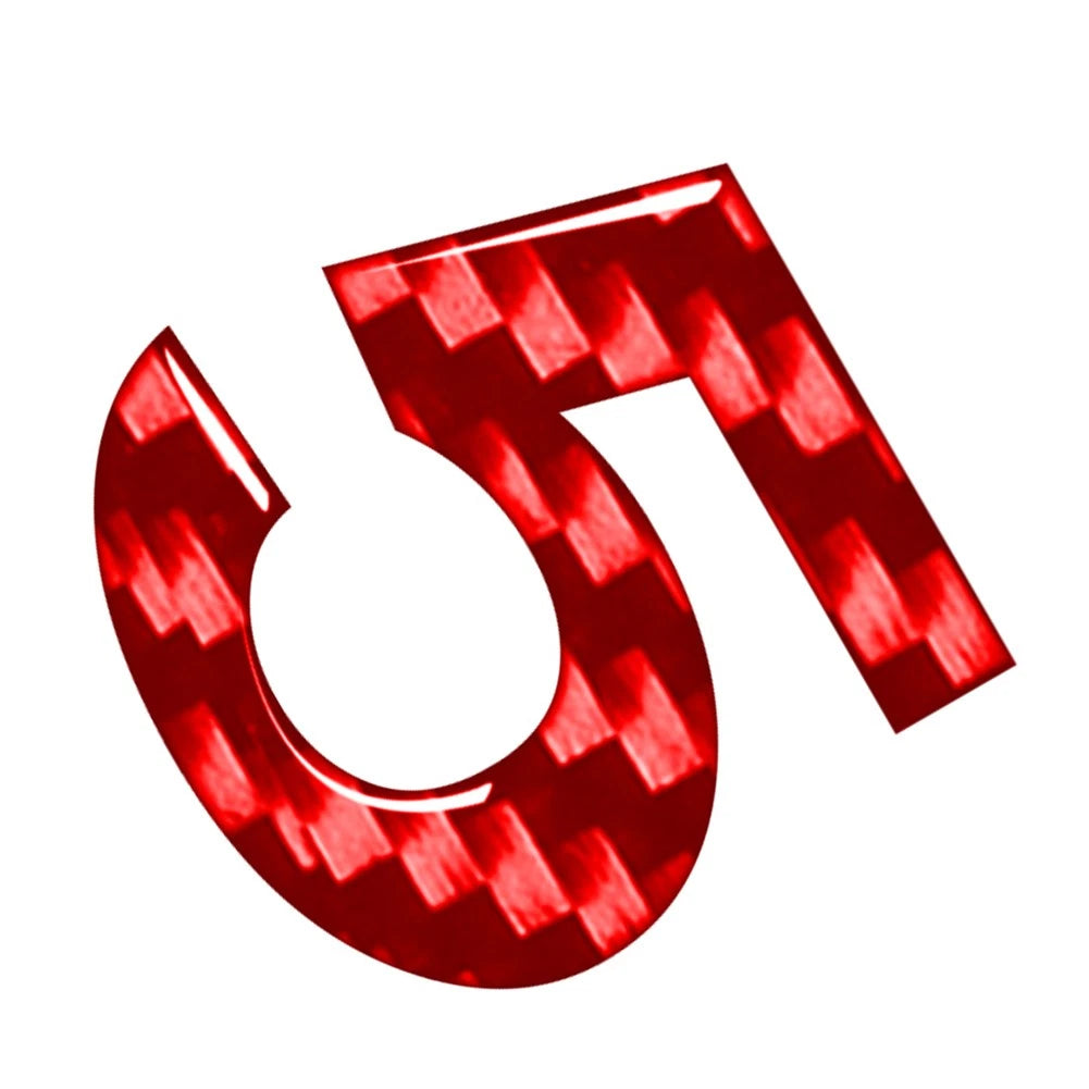 Carbon Red Door Wall Window Badge Emblem Decals for Car (#5)
