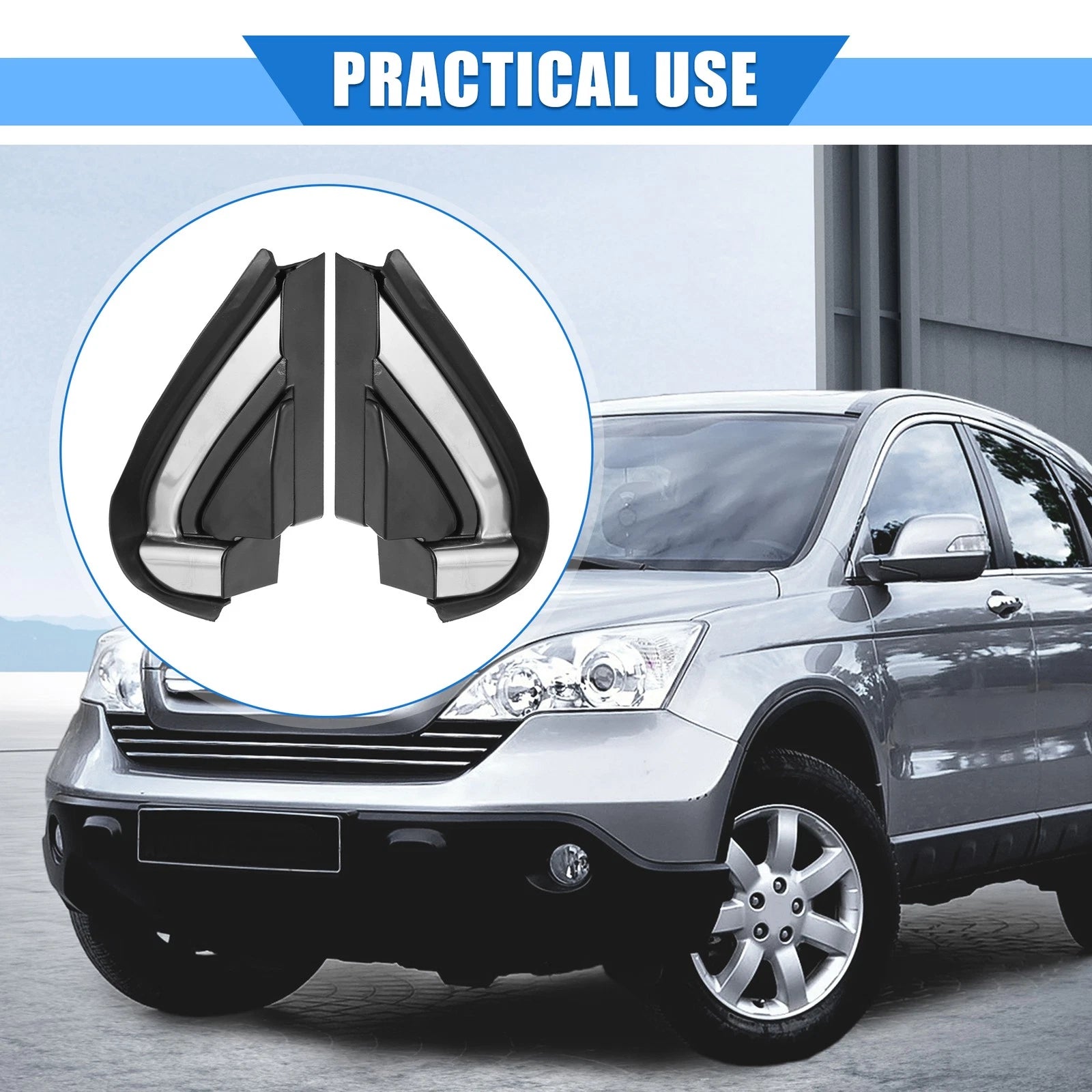2pcs Mirror Corner Triangle Fender Cover for Honda CR-V (2007–2011) 724117569266