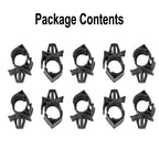 Set of 10 Wire Harness Fasteners for Universal Automotive Use