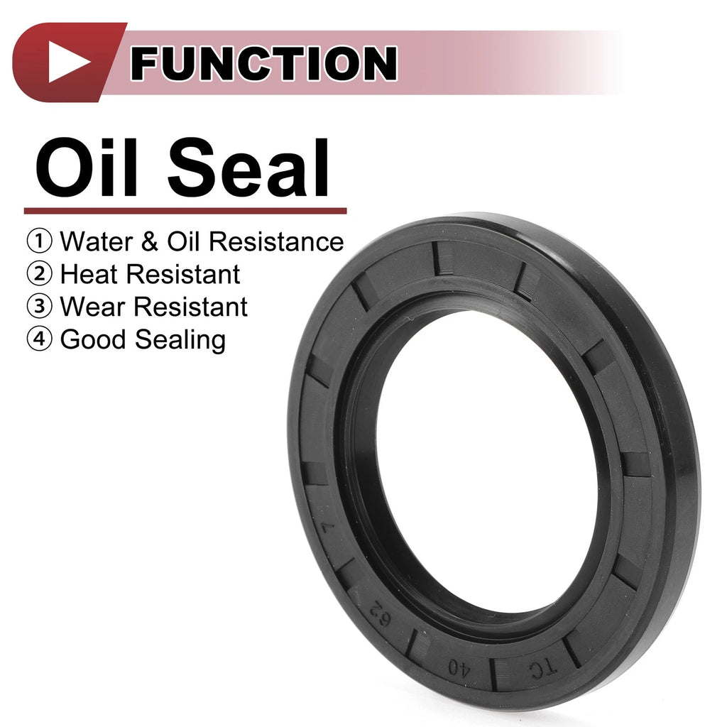 Set of 5 Rotary Shaft Oil Seals 40x62x7mm Nitrile Rubber for Various Models