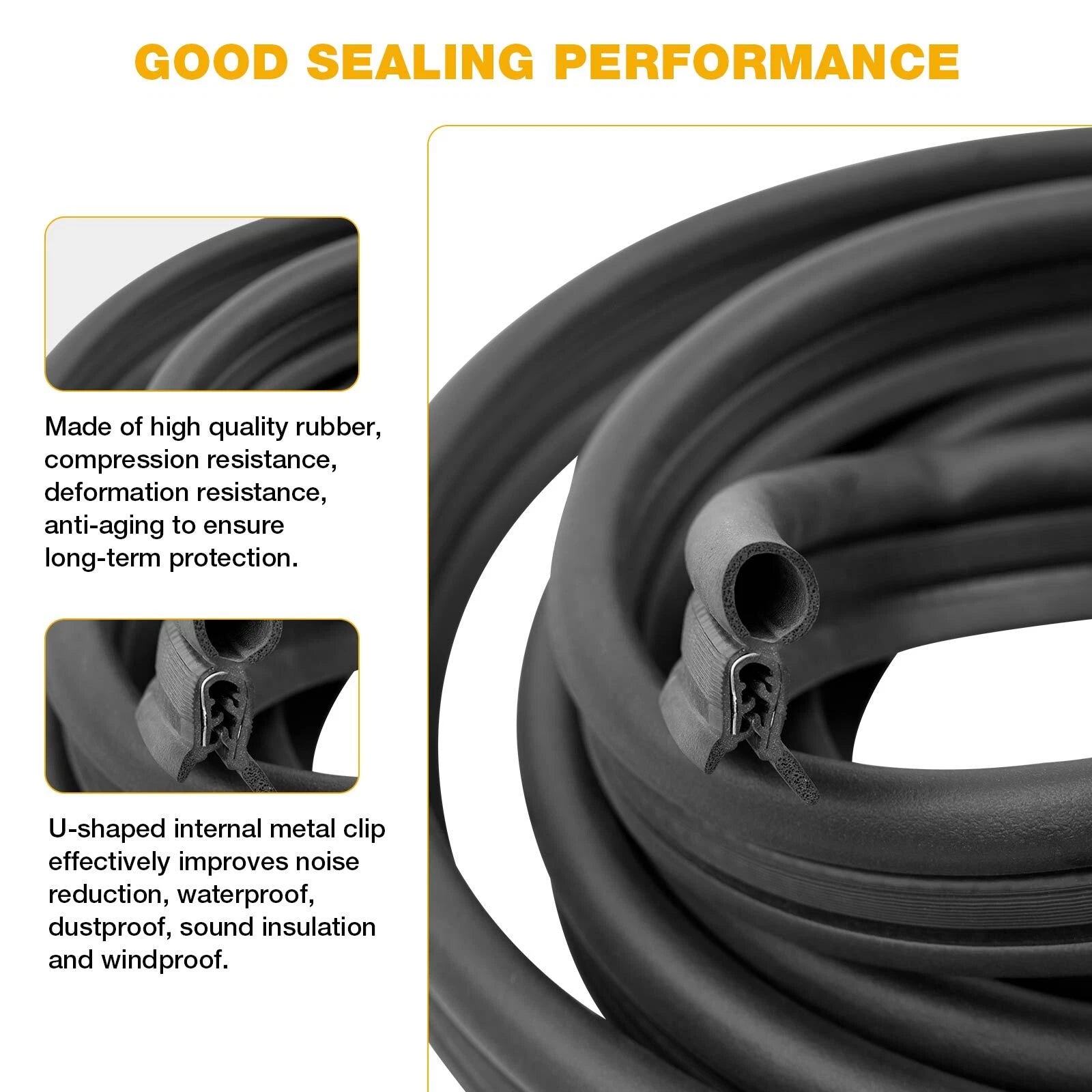 Rear Trunk Lid Weatherstrip Seal for Toyota Camry RAV4 (2007–2016) 64461-06060