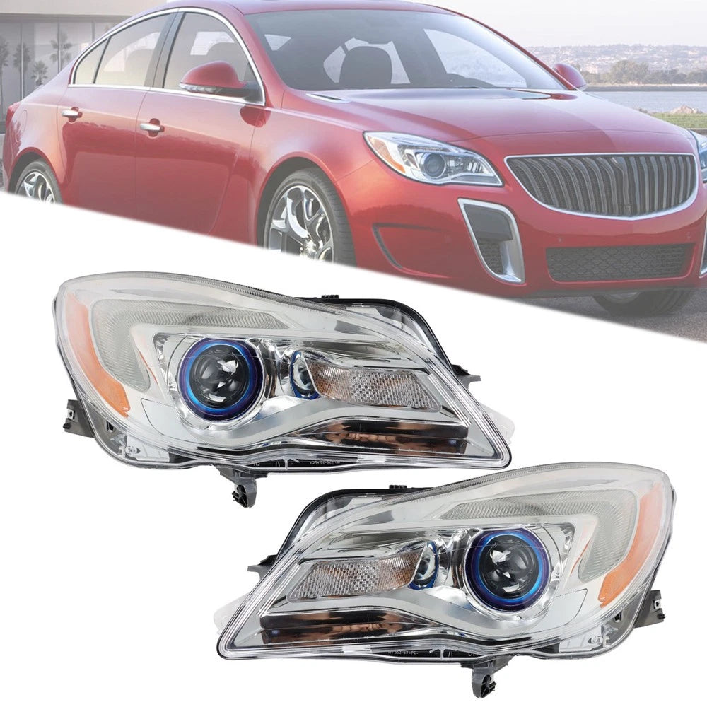 Set of 2 Halogen Headlights for Buick Regal (2014–2017)