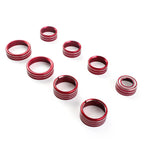 8x Air Conditioner Switch Knob Trim Red for Chevrolet Silverado (2014-2018)