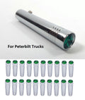 Set of 20 Green Toggle Switch Extensions Chrome 2-1/4 in for Peterbilt (2010–2024)