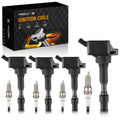 Set of 4 Ignition Coils + 4 Spark Plugs for Hyundai Elantra Kona Sonata (2017–2021)