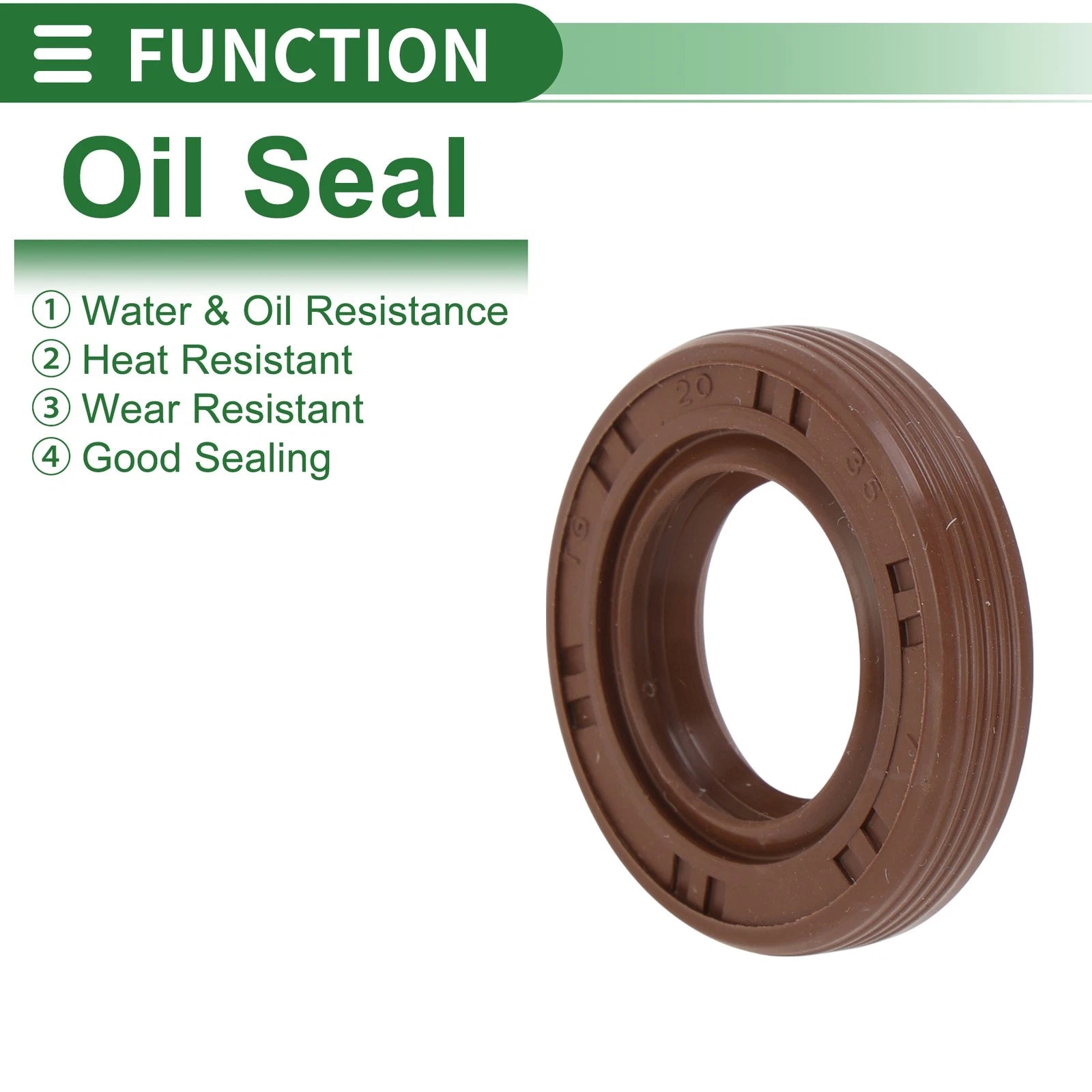 Set of 5 Oil Seals FKM Rubber 20x35x7mm for Various Applications