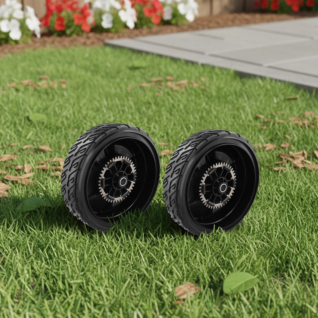 Replacement 8 Inch Lawn Mower Wheels with 12 Teeth Drive Gear for Honda HRN216 (2016–2023)