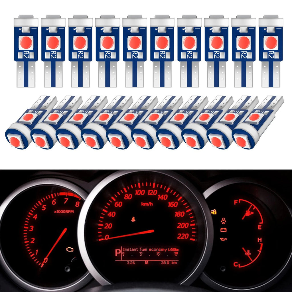 20X T5 74 3030-3SMD LED Speedometer Gauge Light for Universal