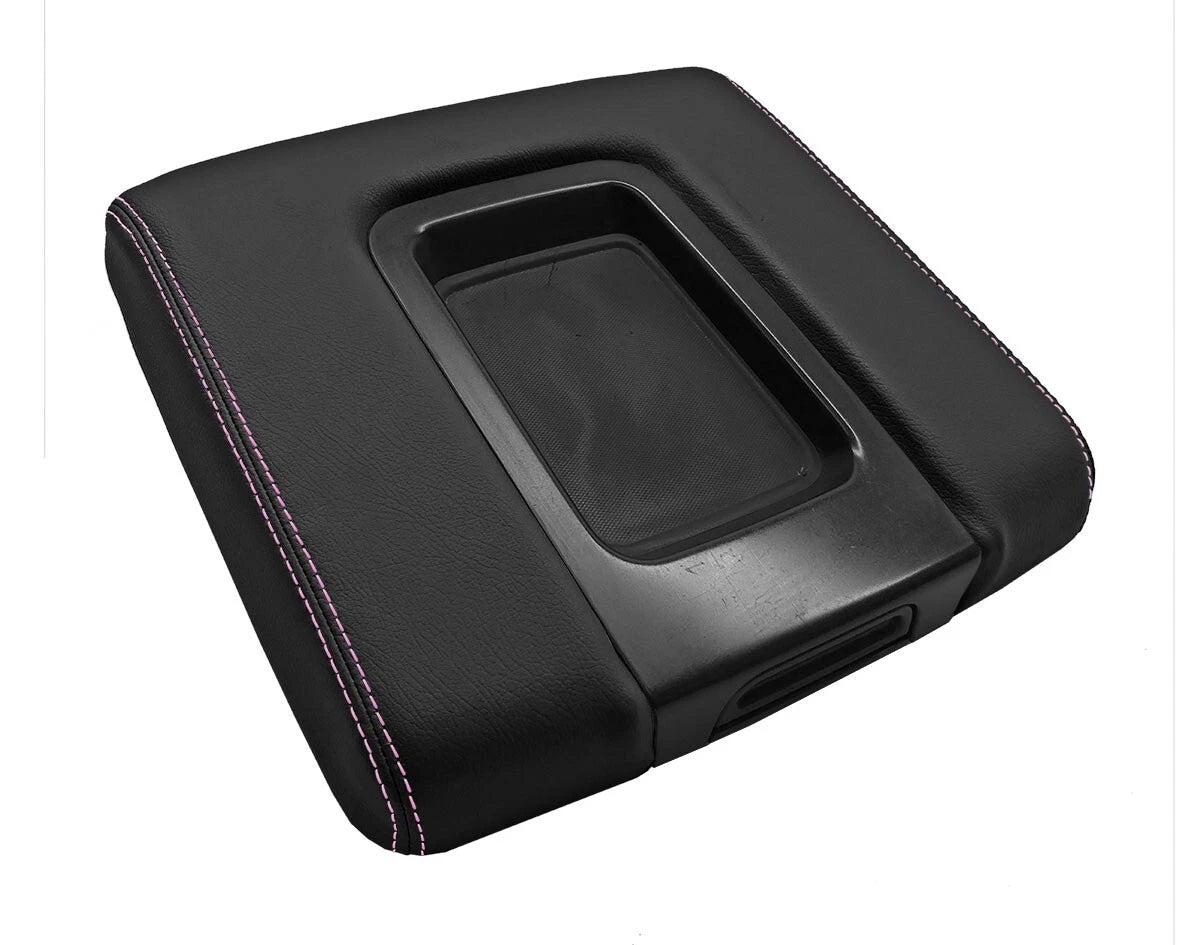 Console Lid Cover Leather for Chevrolet Silverado (2014–2020) Pink Stitch