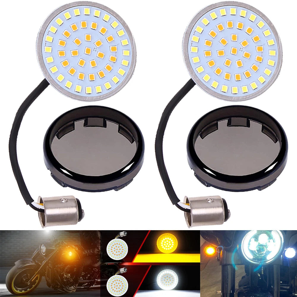 2X Bullet LED Turn Signal Lights for Harley (1157)