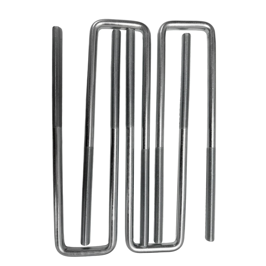 Square U-Bolts for Chevy Silverado GMC Sierra (12.5" Long, 2.5" Wide)