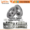 Front Brake Calipers + Disc Rotors + Ceramic Pads for Chevrolet Silverado 1500 (2008–2018)