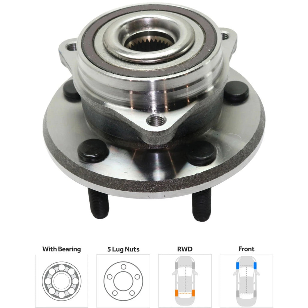 Set of 2 Wheel Hubs for Jeep Durango