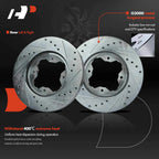 Front Drilled Brake Rotors & Ceramic Pads for Honda Accord (1990–1997)