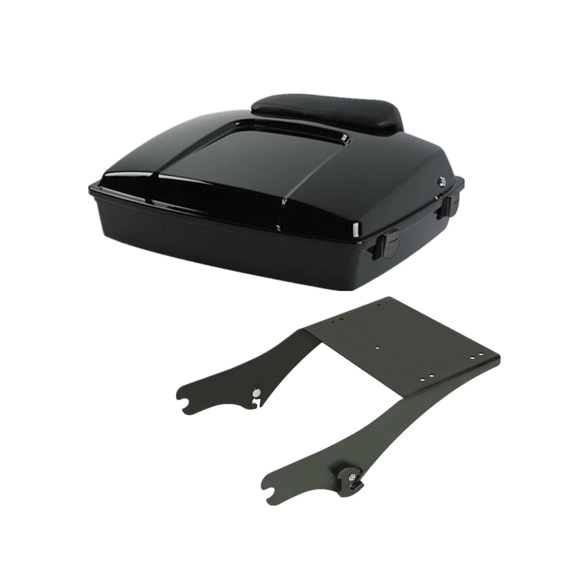 Vivid Black Razor Trunk Pad for Harley Touring Models (1997–2008)