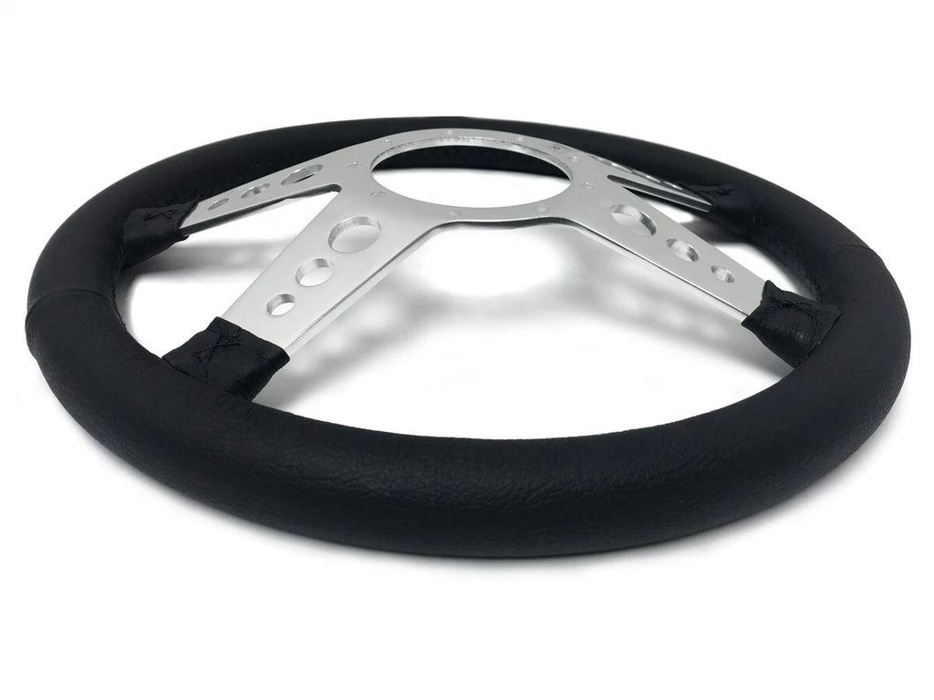 Polished 9 Hole Steering Wheel Replacement for Universal Fit 14 Inch (9 Hole)