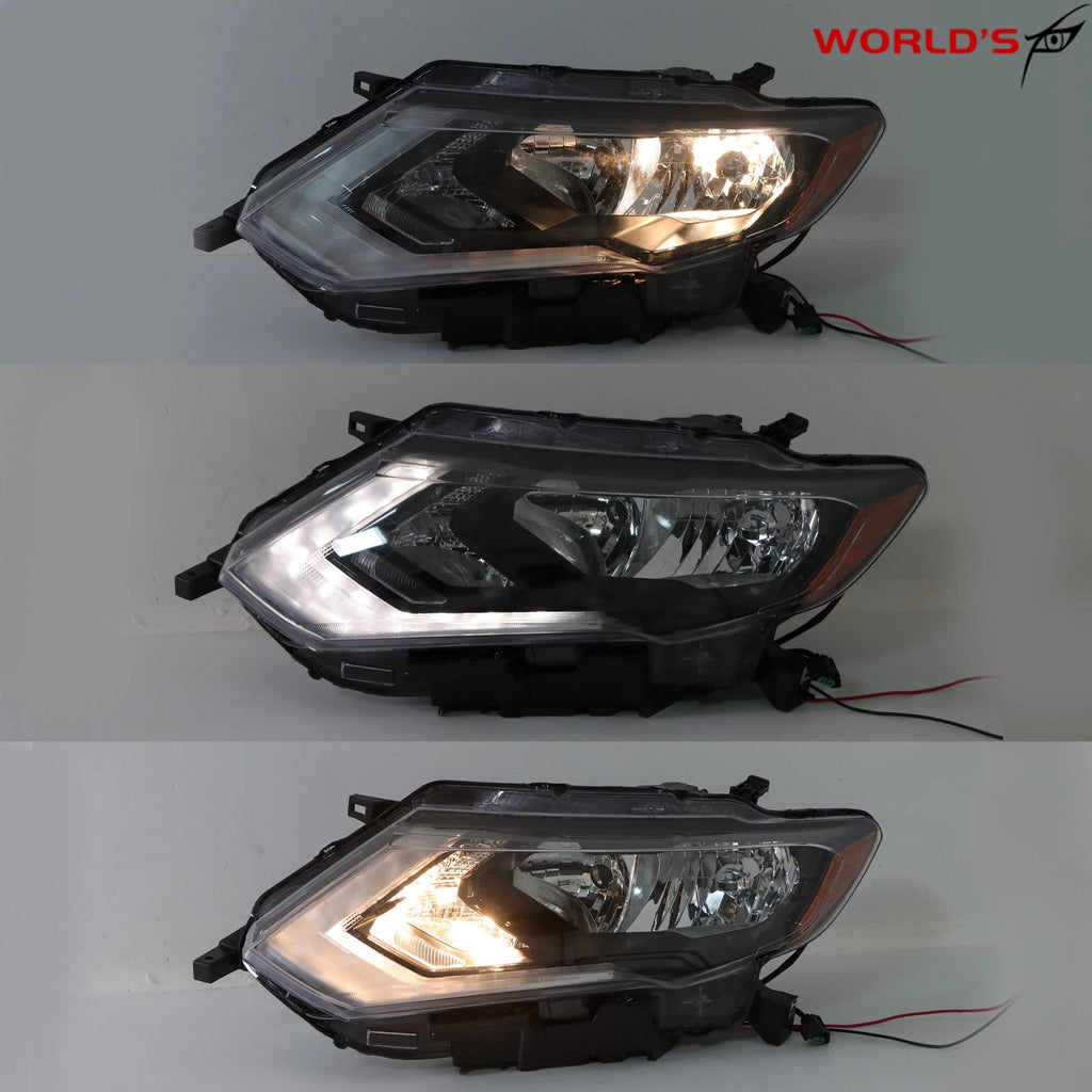 Halogen Headlight Assembly for Nissan Rogue (2017–2019) Driver Side