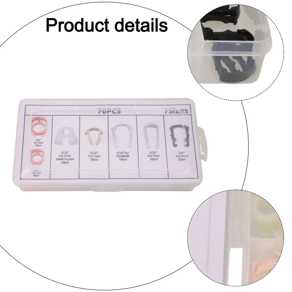 Fuel Line Clip / 70Pcs / Ford Cars