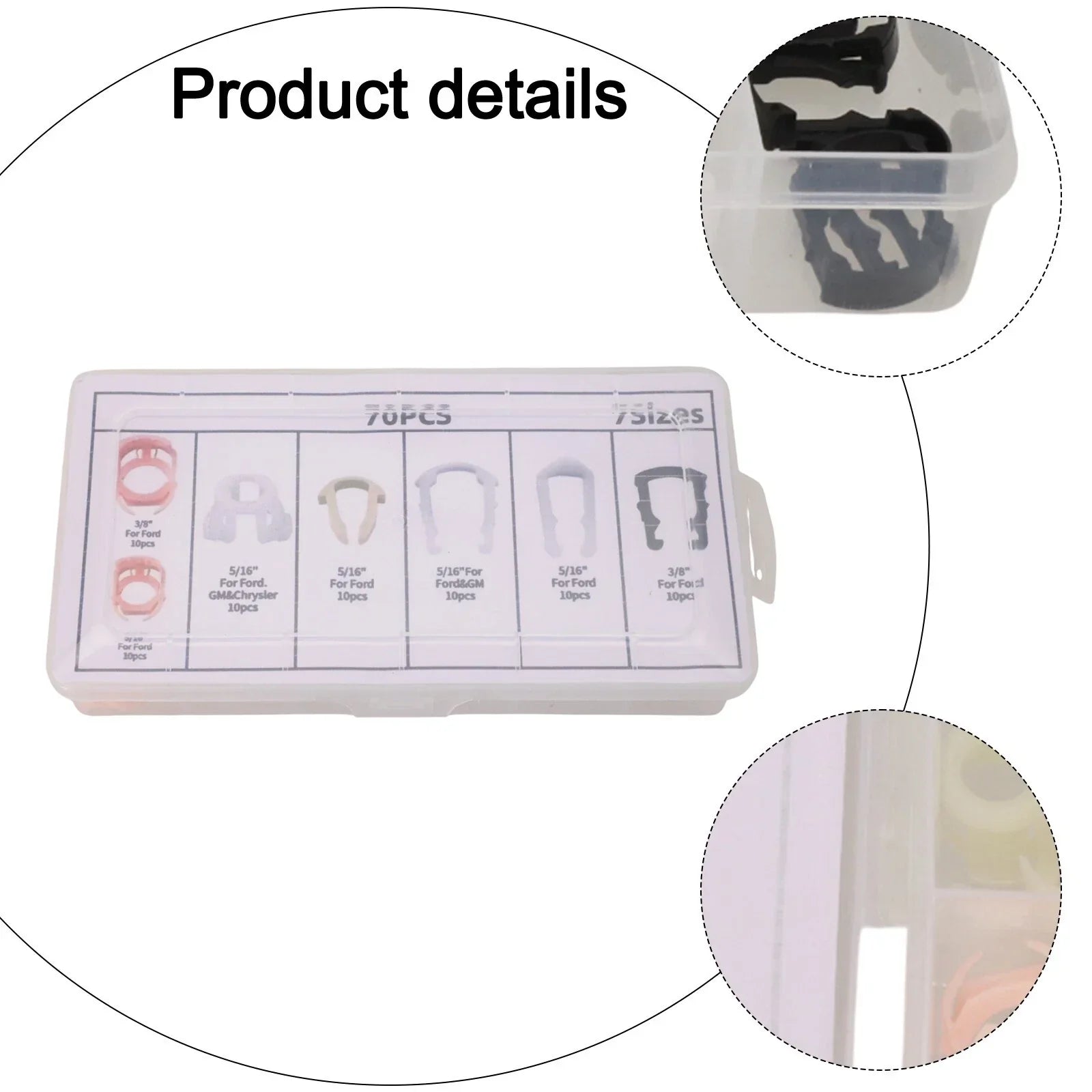 Fuel Line Clip / 70Pcs / Ford Cars