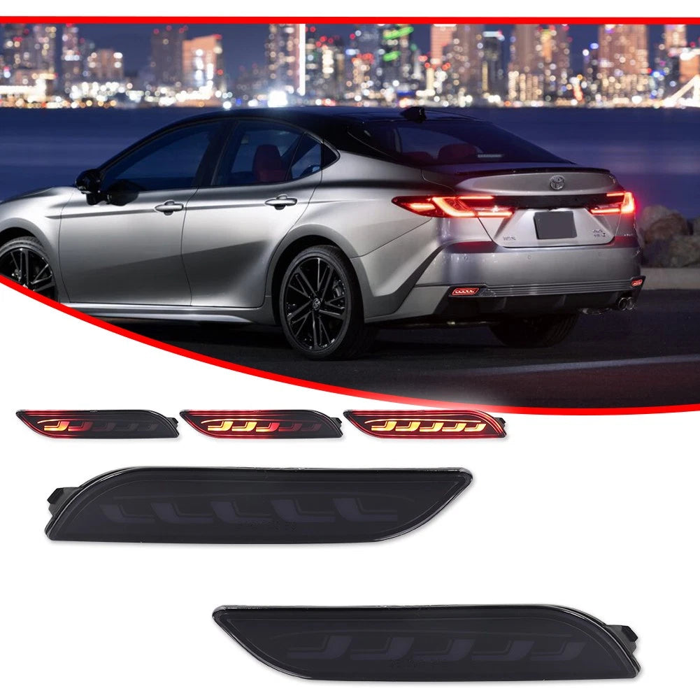 Set of 2 Smoke LED Tail Brake Signal Lights for Toyota Camry (2018–2025)