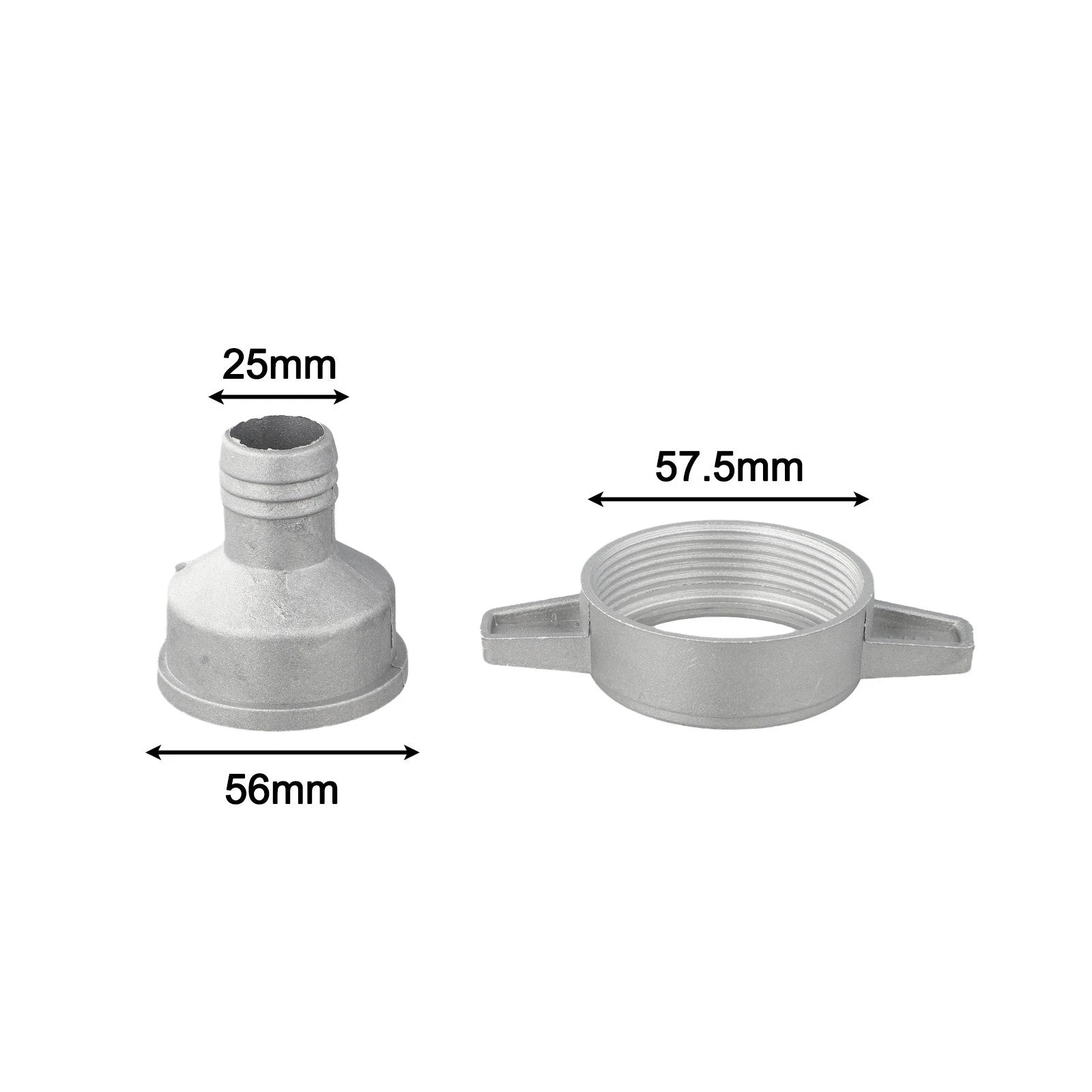 Water Pump Aluminum Pipe Connector with Rubber Gasket for 1-3 Inch Pipes