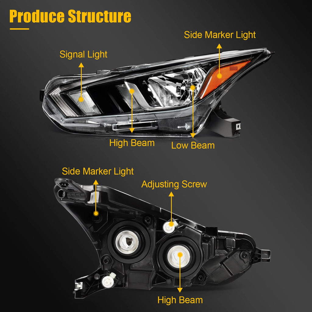 Left Side Headlight Assembly for Nissan Versa (2020–2024)