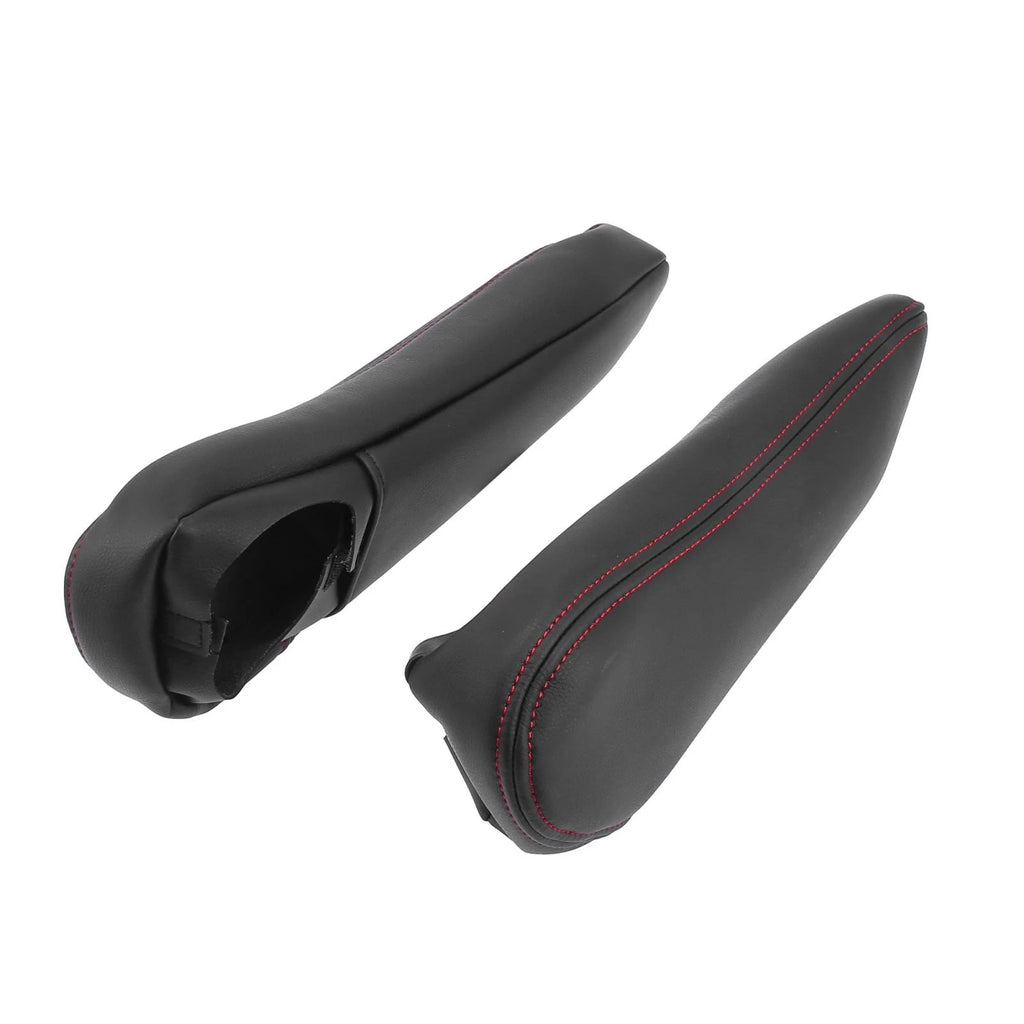 Pair Front Seat Armrest Covers for Toyota Sienna (2005–2010) - Black/Red Line