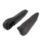 Pair Front Seat Armrest Covers for Toyota Sienna (2005–2010) - Black/Red Line