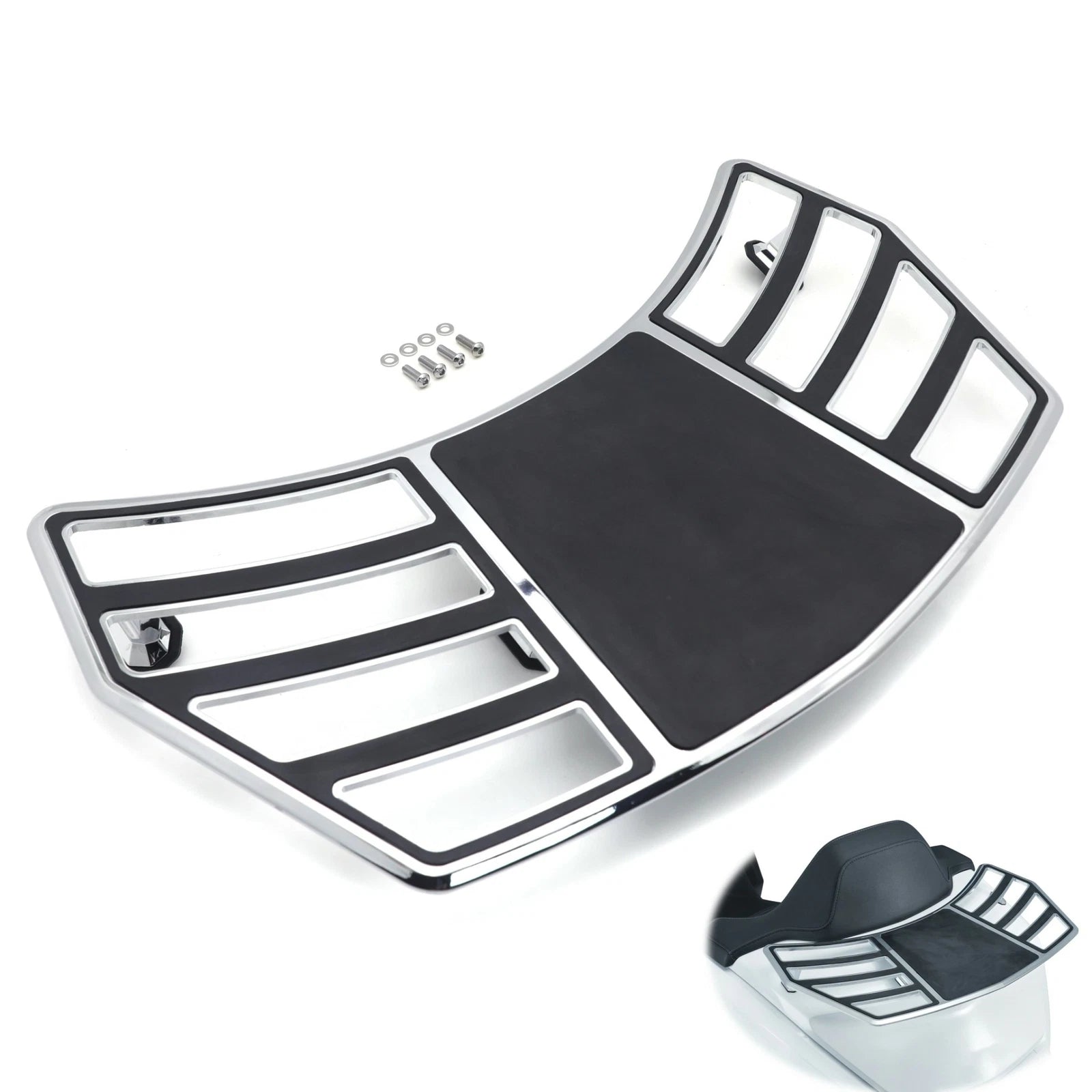 Chrome Rear Trunk Luggage Rack Carrier for Honda Gold Wing GL1800 (2018–2021)