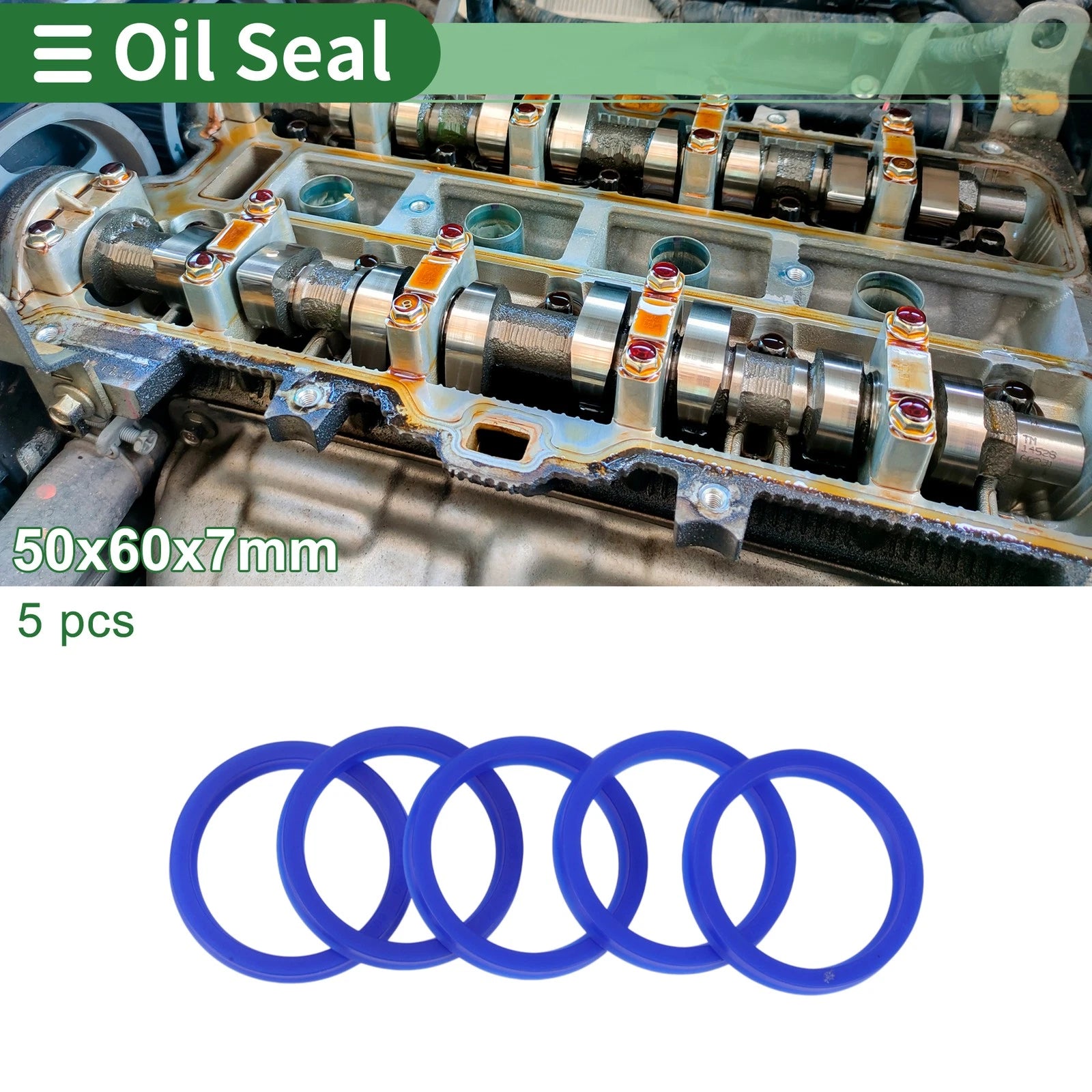 Set of 5 Oil Seal Rotary Shaft Seal 50x60x7mm High Pressure for Various Models