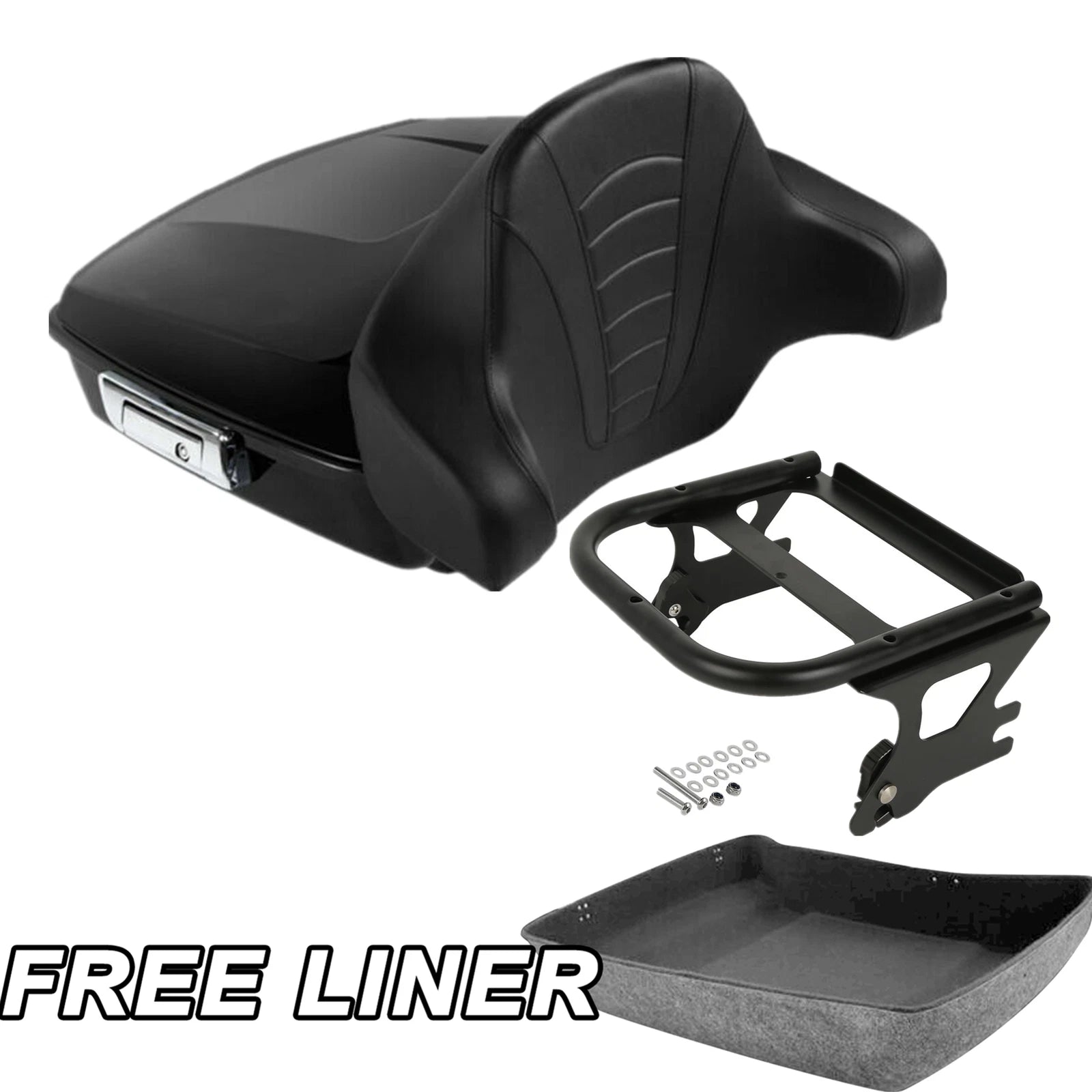 Matte Chopped Trunk Pad Mount Rack for Harley Touring Electra Glide (1997–2008)