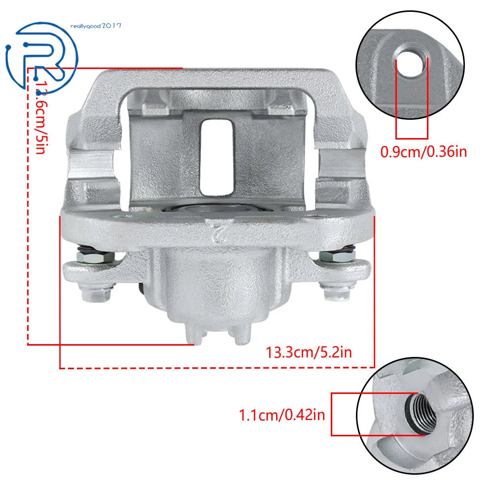 2X Rear Disc Brake Caliper with Bracket for Honda Ridgeline (2006-2014)