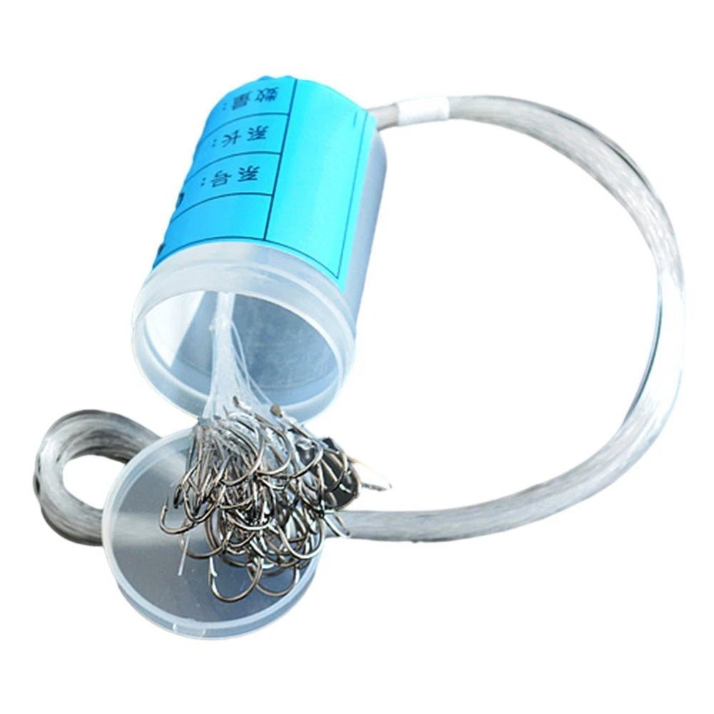 Set of 50 Machine Tied Fish Hooks for Carp Fishing Tackle