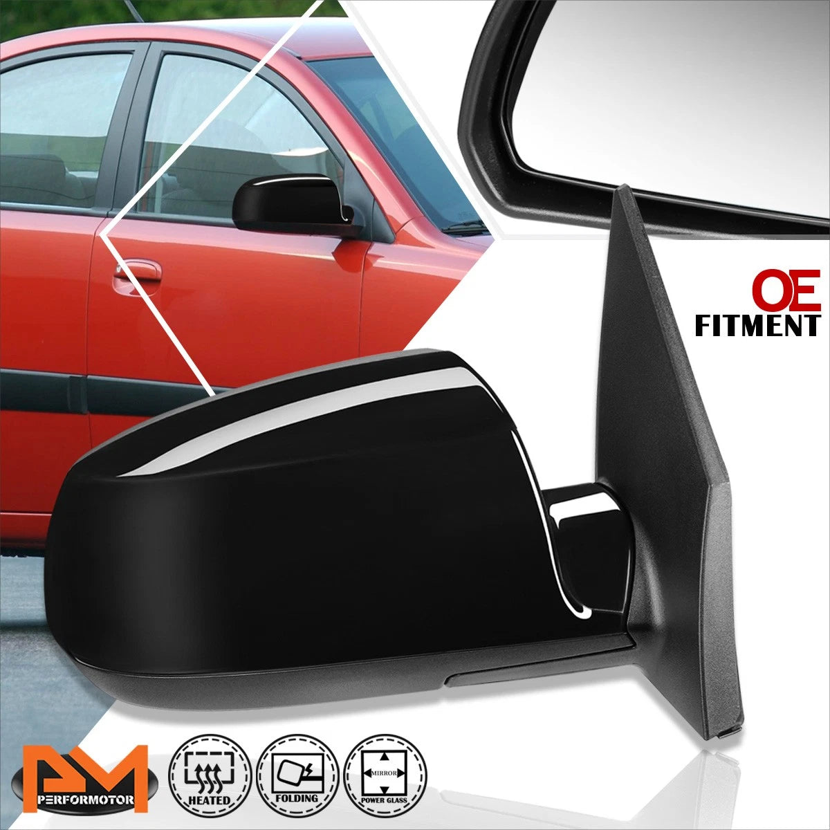Powered Heated Side Rear View Mirror for Kia Rio 5 (2006–2009)