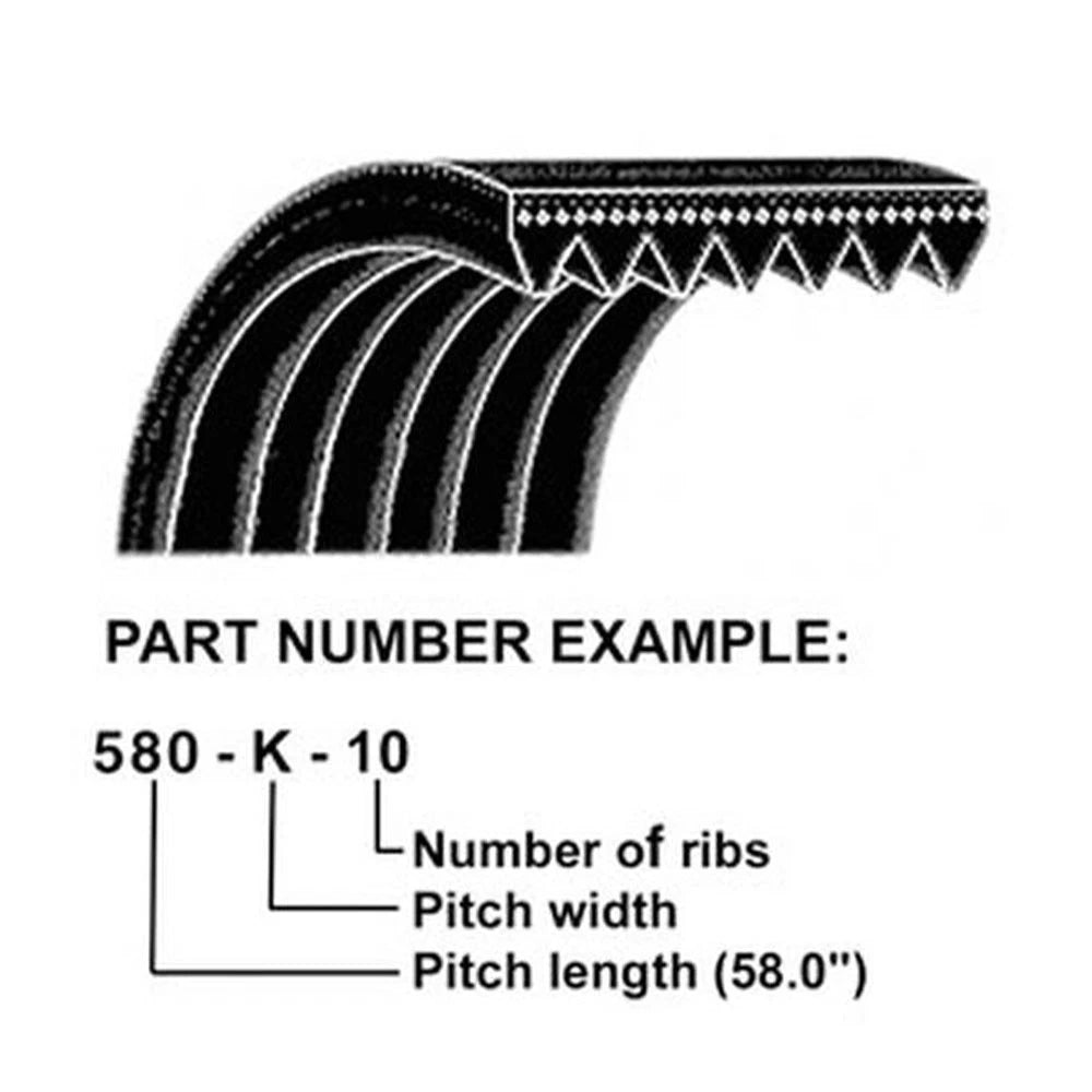 Micro-Rib V-Belt A-1360K6-AI for