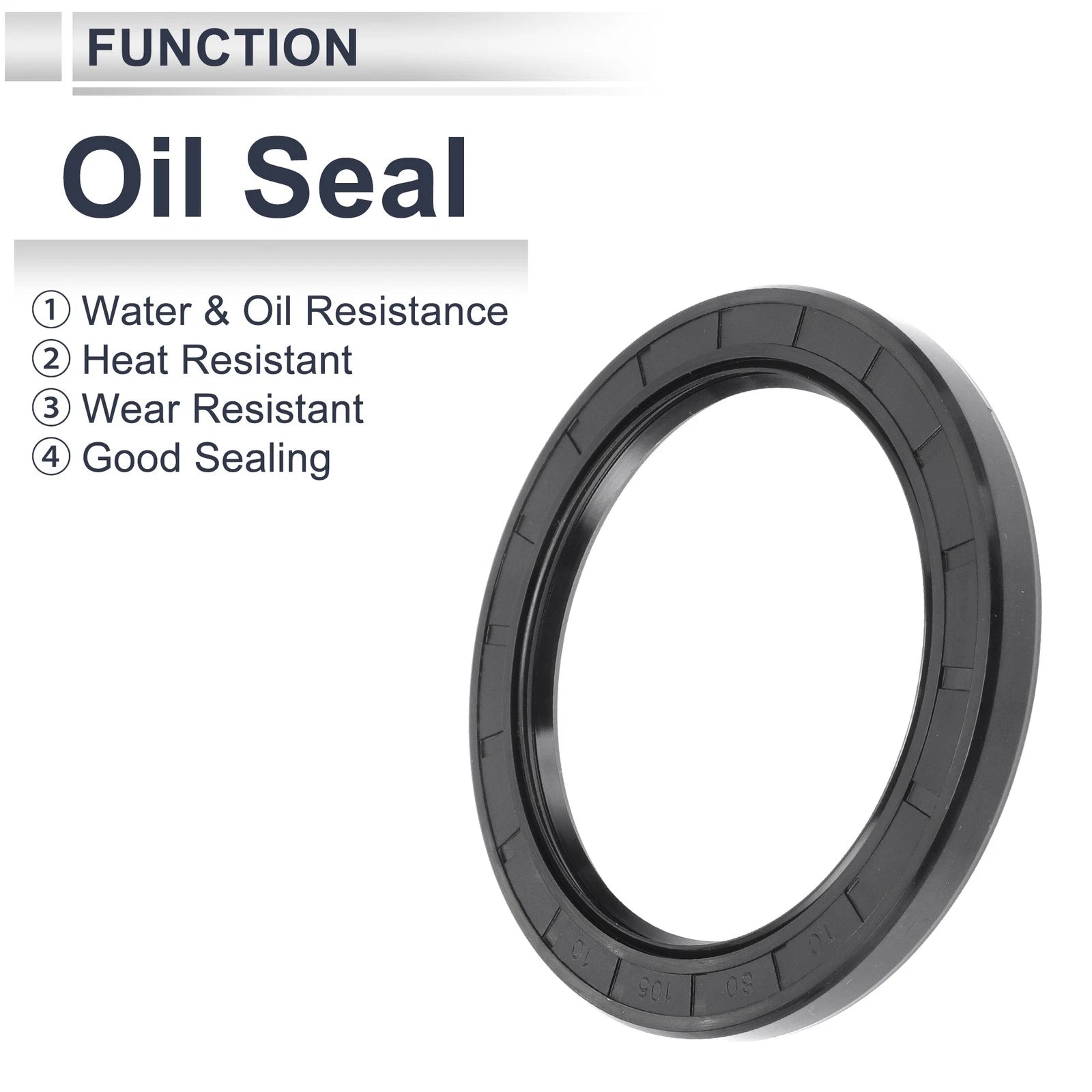 Set of 5 Oil Seal Rotary Shaft Seal for Various Models (80x105x10mm)